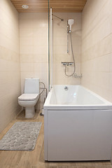 Image showing Fragment with shower in luxury apartment