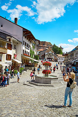 Image showing Street view of Old Town Gruyere