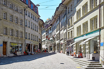 Image showing Street view of OLD Town Fribourg, Switzerland