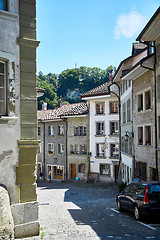 Image showing Street view of OLD Town Fribourg, Switzerland