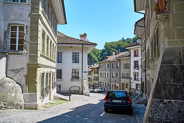 Image showing Street view of OLD Town Fribourg, Switzerland