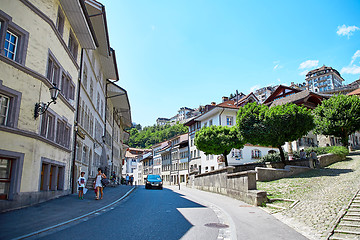 Image showing Street view of OLD Town Fribourg, Switzerland