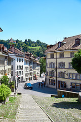 Image showing Street view of OLD Town Fribourg, Switzerland