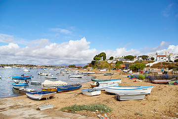 Image showing Fishermens boats in Alvor city