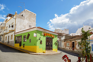 Image showing Beautiful narrow street of potuguese fisherman village Alvor in 