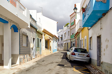 Image showing Beautiful narrow street of potuguese fisherman village Alvor in 