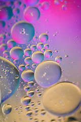 Image showing Multicolored abstract background picture made with oil, water and soap