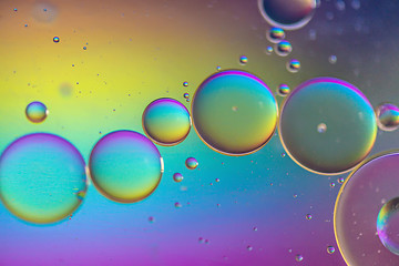 Image showing Multicolored abstract background picture made with oil, water and soap