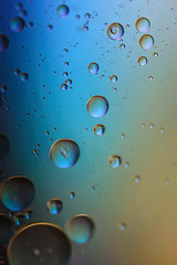 Image showing Multicolored abstract background picture made with oil, water and soap