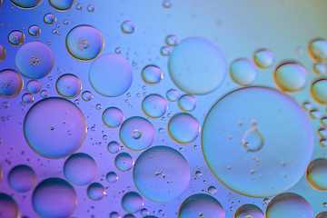 Image showing Multicolored abstract background picture made with oil, water and soap