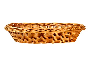 Image showing Wicker basket on white