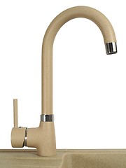 Image showing Kitchen tap on white