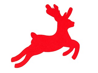 Image showing Christmas reindeer on white