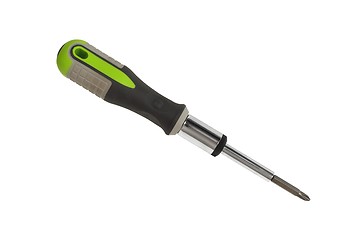 Image showing Modern screwdriver on white