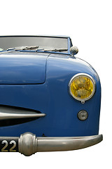 Image showing Vintage blue car