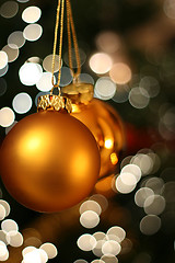 Image showing Christmas golden ball