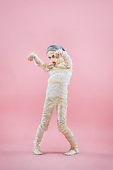 Image showing Studio image of a young teen girl man bandaged,