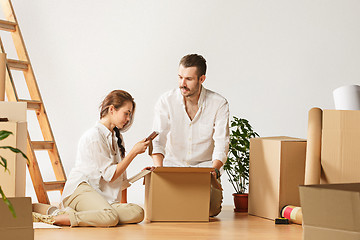Image showing Couple moving to a new home.