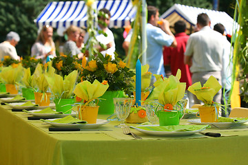 Image showing Garden party