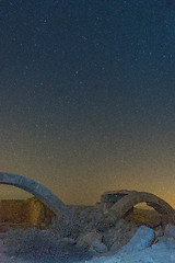 Image showing Milky Way and ruins in Israel