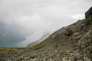 Image showing Mountain hiking in Norway