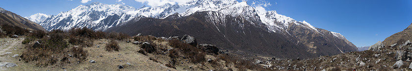 Image showing Langtand valley trekking mountain in Nepal 