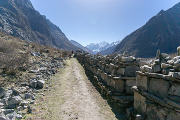 Image showing Langtand valley trekking mountain in Nepal 