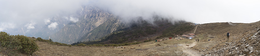 Image showing Nepal trek in nature reserve valley