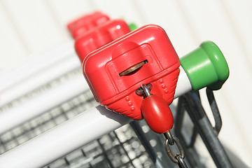 Image showing Shopping carts detail