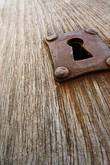 Image showing Old rusty keyhole