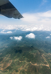 Image showing Nepal and Himalayas landscape view from airplane