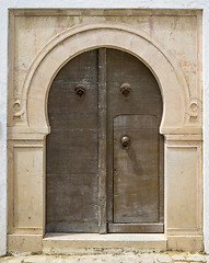 Image showing Aged door in Andalusian style from Sidi Bou Said