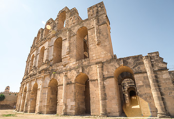 Image showing Roman amphitheater in El Djem Tunisia