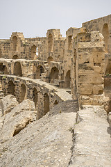 Image showing Remains of Roman amphitheater in El Djem Tunisia