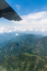 Image showing Nepal and Himalayas landscape view from airplane