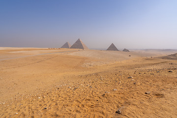 Image showing Pyramids of Giza near Cairo Egypt