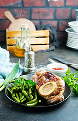 Image showing fried meat on plate