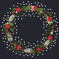 Image showing Christmas and Winter Wreath