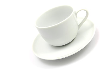 Image showing Empty white coffee cup