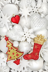 Image showing Christmas Tree Bauble Decorations