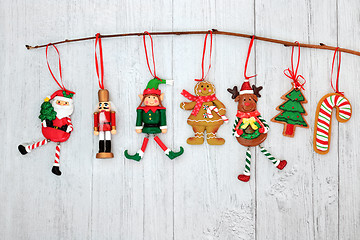 Image showing Hanging Christmas Decorations