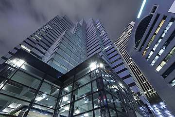 Image showing Modern architecture. Modern steel and glass skyscrapers in Tokyo.