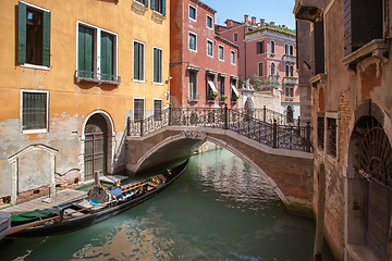 Image showing Venice canal scene in Italy