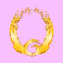 Image showing Emblem made from beer splash.