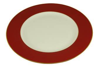 Image showing Red empty plate