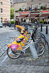 Image showing City Bike docking station in Brussels