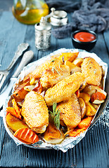 Image showing potato with chicken wings