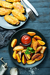 Image showing potato with chicken wings