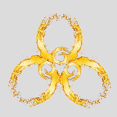 Image showing Symbol from beer splash as a sign of biological hazard.