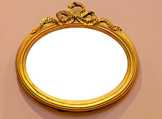 Image showing Oval Gold Frame